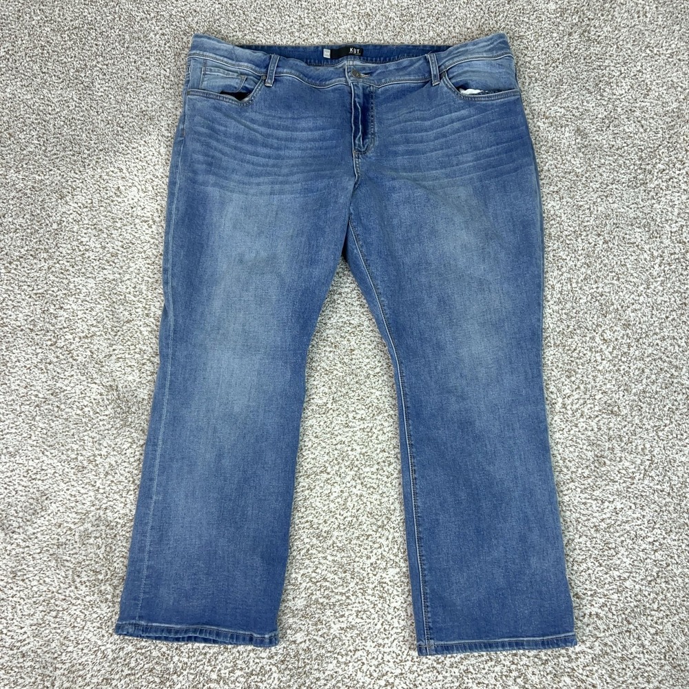 KUT From The Kloth Jeans Womens 24W Blue Greta Ankle Bootcut Stretch Plus Casual
